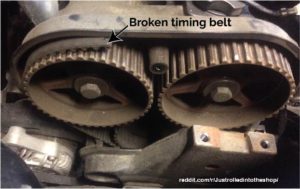 broken timing belt